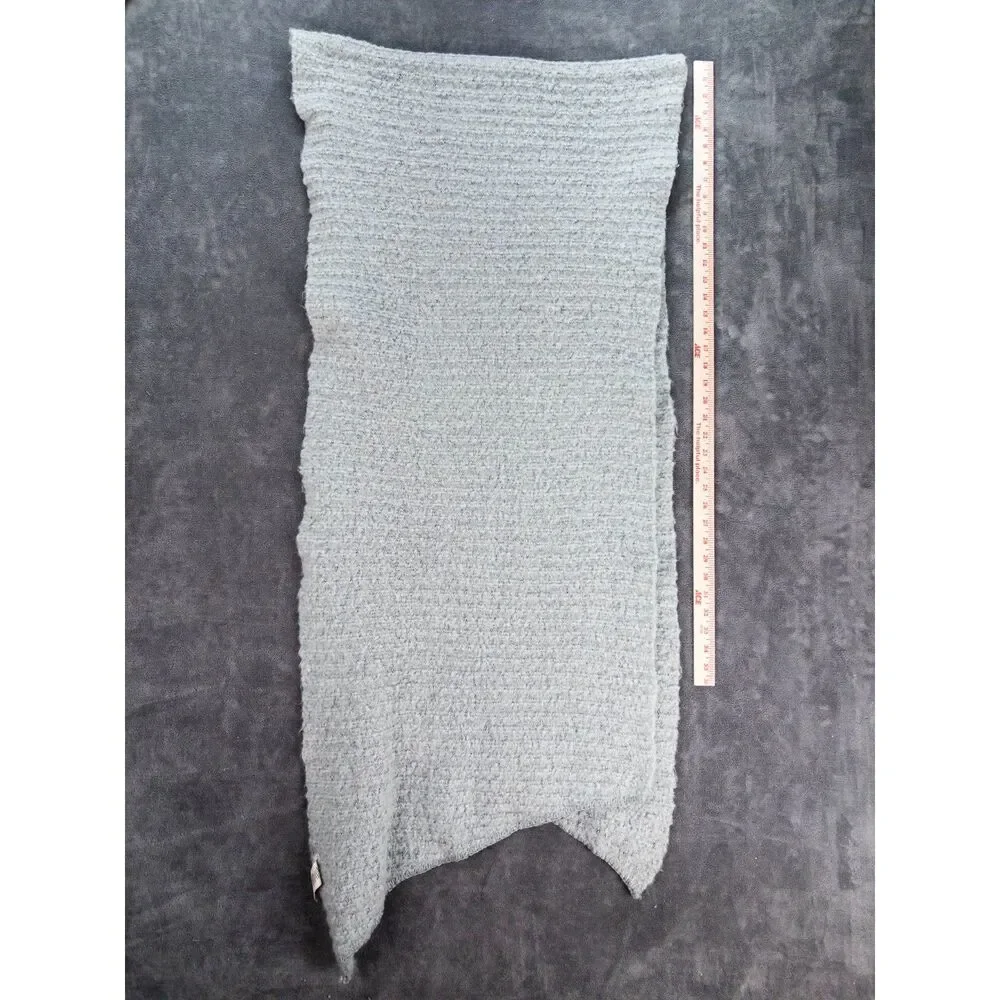 Free People Ripple Recycled Blend Scarf Sky Blue One Size Cozy Boho Soft
